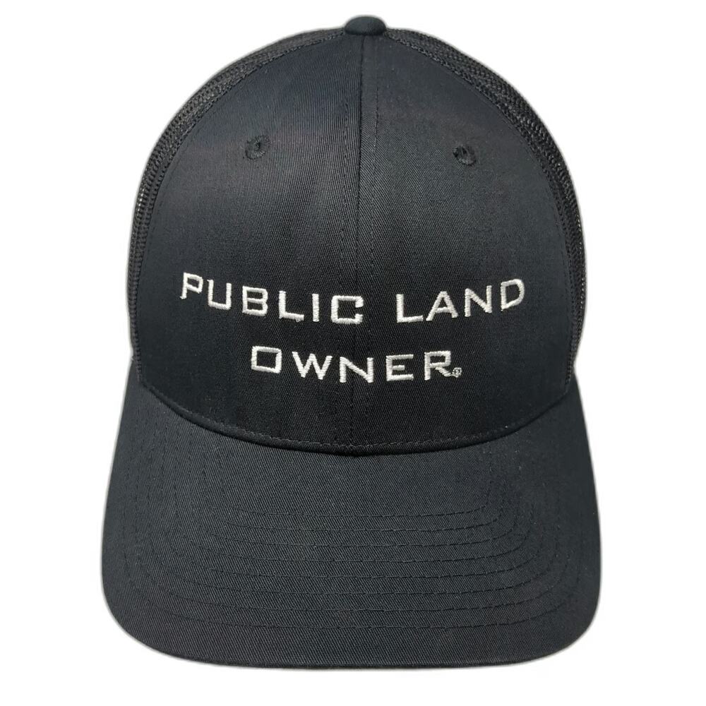 Richardson Trucker Hat Black One Size Public Land Owner Hunters Anglers Mesh